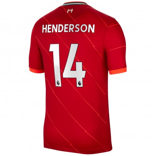 Liverpool Fodboldtrøjer Jordan Henderson 14 Hjemmebanesæt 2021/22 Kort ærmer Liverpool Fodboldtrøjer Jordan Henderson 14 Hjemmebanesæt 2021/22 Kort ærmer